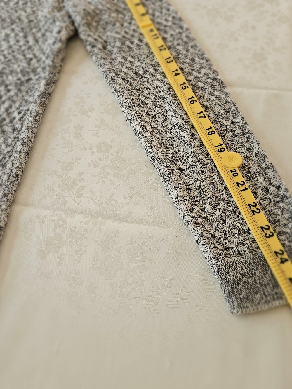 NWT Loft Outlet Long Sleeve Marled Knit Sweater Dress Gray/White Size L - Picture 10 of 16